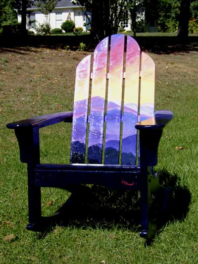 Rocking Chair Covers on Hand Painted Adirondak Was Auctioned During The Annual Rocking Chair